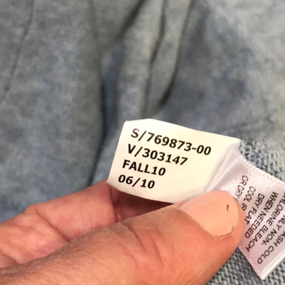 Banana Republic Heritage Collection Gray/Blue Wool Blend  Sweater Sz XS - Picture 5 of 14